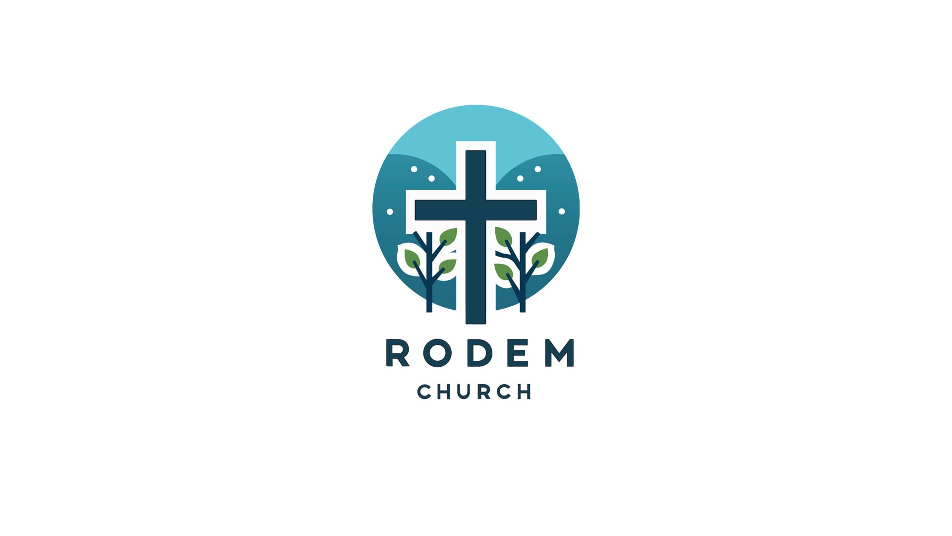 Hawaii Rodem Tree Korean Christian church logo representing the Rodem tree of rest and renewal from 1 Kings 19 for the Korean-American community in Honolulu Hawaii